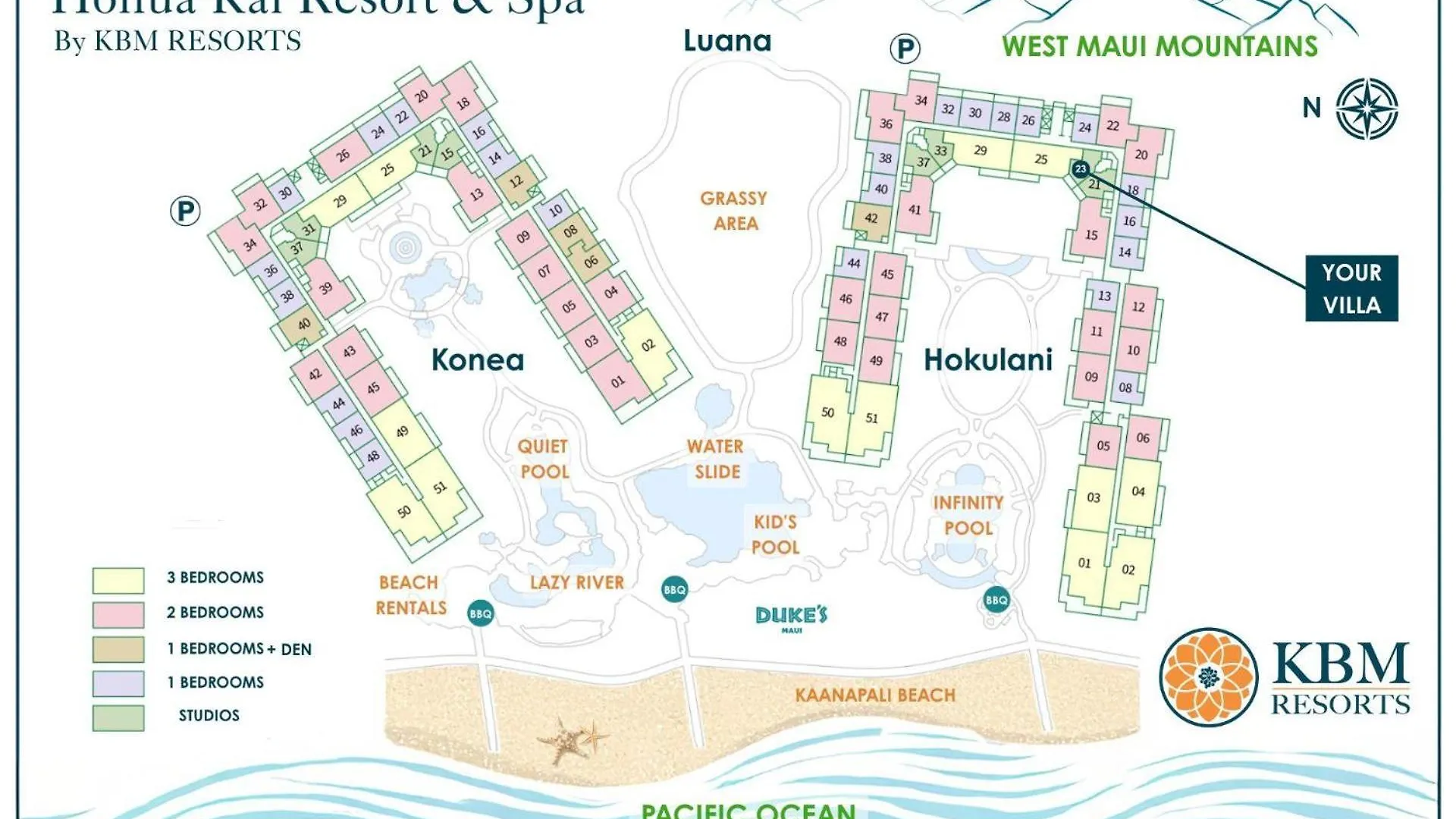 Kbm Resorts Ocean Views Spacious 4-Bedroom Honua Kai Collection Multi Unit Listing Same Floor 2 Free Rental Cars Hkh-42325 卡纳帕利 0*,  美国